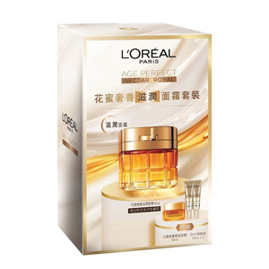 L'Oreal Paris - 巴黎歐萊雅-花蜜奢養滋潤面霜套裝(滋潤面霜60克+輕盈面霜15毫升+UV隔離霜7.5毫升x2)