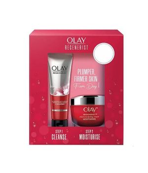 OLAY - 大紅瓶 再生微塑日霜 + 潔面乳保濕套裝