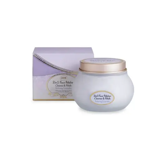 SABON -療癒薰衣草清新瑩亮2合1 面部磨砂潔面霜200ml