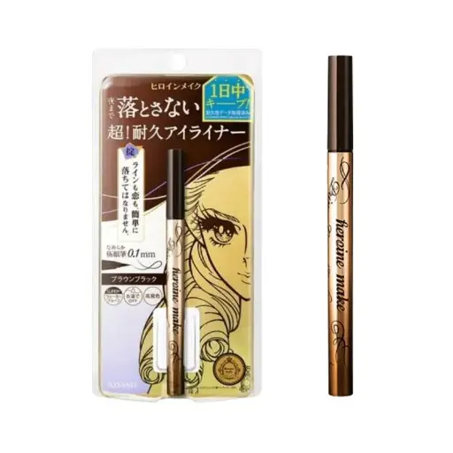 KISS ME - 花漾美姬 超！持久極細抗暈眼線液筆 #02 深啡色 0.4ml